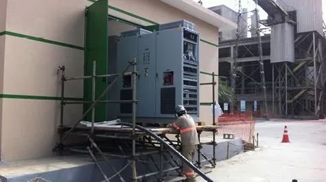 Transformador instalado em subestação industrial